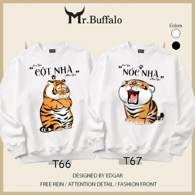 Áo Sweater cặp đôi Hổ (nóc nhà - trụ cột) dễ thương Mr.Buffalo