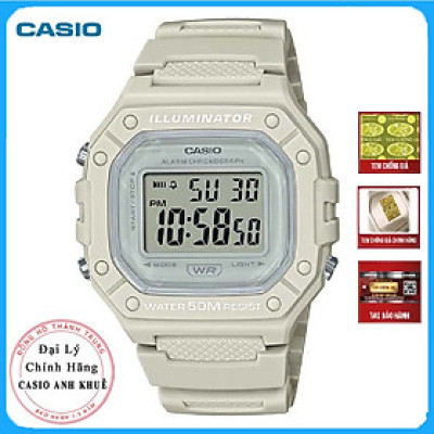 Đồng Hồ Casio W-218HC-8AVDF Dây Nhựa Nam Mặt Vuông