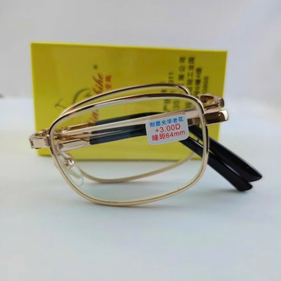 Kính lão đọc sách gập gọn xịn from kính đẹp tròng thủy tinh tặng hộp da cao cấp độ từ 0,5-4,0 độ
