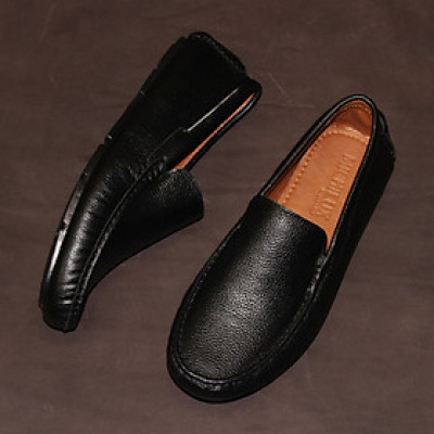 Giày MICHILUX Da Bò Thật Chính Hãng Classic Moccasin CSMS0 Màu Đen