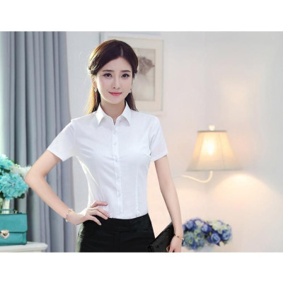 Áo Sơ Mi Nữ Ngắn Tay Màu Trơn Thời Trang Công Sở Thanh Lịch PONIVA Chất Liệu Mềm Mại Thấm Hút Mồ Hôi Tốt