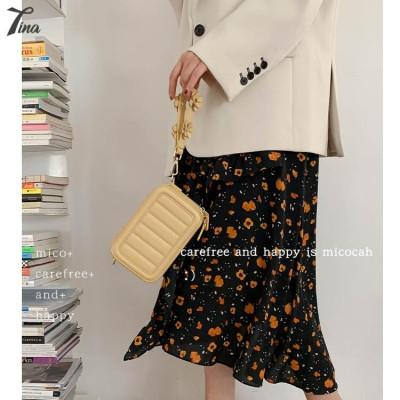 Túi đeo chéo Micocah 2021 thiết kế dáng vuông, có đính hoa nhí dễ thương (NSF523) (M434)