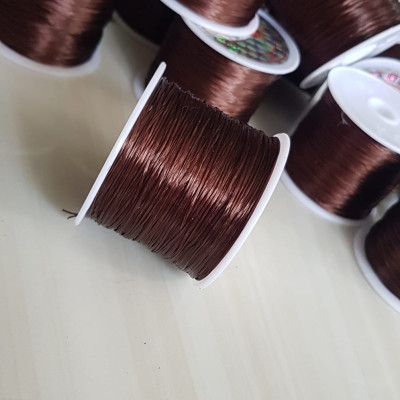 Cuộn Dây Thun CO GIÃN màu Nâu chuyên xỏ vòng đeo tay hạt chuỗi Dây này là dây thun chuyên xỏ vòng chuỗi màu Nâu, có đủ màu Anh Chị đang đeo chuỗi muốn thay dây khác cho vòng thì đặt cuộn Thun chỉ này nhé