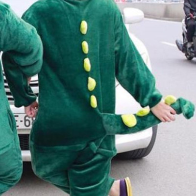 Bộ đồ liền thân hình thú Cá Sấu (Khủng long) xanh