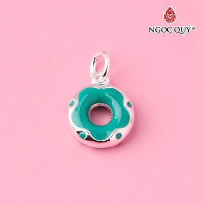 Charm bạc treo hình bánh donut - Ngọc Quý Gemstones