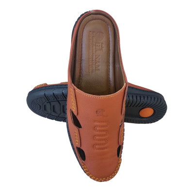 Dép Bít Mũi Nam Da Bò Thật TiTi ĐÔ Cao Cấp GSB2010d