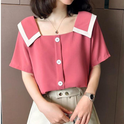 AÓ CỔ SEN PHỐI VIỀN TRẮNG HANA