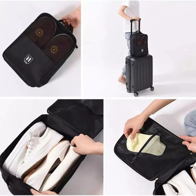 Túi đựng giày dép du lịch 3 ngăn chống nước,Có thể cố định trên vali,Không gian bên trong rộng rãi - Hàng chính hãng