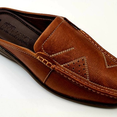 Giày lười nam da bò thật 100% DONAVY thiết kế 02 tam giác bắt mắt thời trang DOGLTG