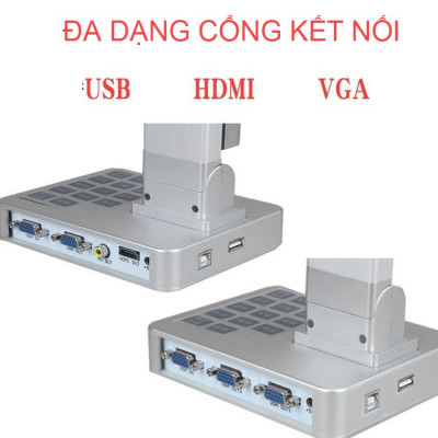 ROGTZ - Máy Chiếu Vật Thể Scan Tài Liệu Màu Tốc Độ Cao K800 Plus Lấy Nét Tự Động Scan A3/A4/A5 Camera 10MP Kết Nối VGA - HDMI - USB - AV Google Meet Văn Phòng Lớp Học DirectConnect Visualizer UltraZoom GoogleMeet Office Classroom Hàng Chính Hãng