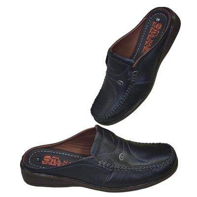 Dép Bít Mũi Nam Da Bò Thật TiTi ĐÔ Cao Cấp GSB2100d