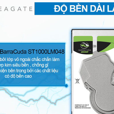 Ổ Cứng HDD Laptop Seagate BarraCuda 1TB/128MB/2.5/5400 - ST1000LM048 - Hàng chính hãng