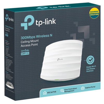 Access Point Gắn Trần Tp-Link EAP115 300Mbps - Hàng Chính Hãng