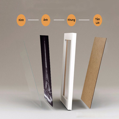 Khung Ảnh Bộ Treo Tường Hưu Nghệ Thuật Tranh Treo Phòng Khách Đẹp Tặng Kèm bộ ảnh như hình mẫu, đinh treo tranh và sơ đồ treo - PGC272