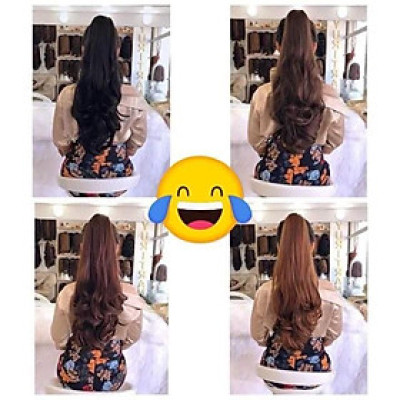 Ngoặm tóc giả xoăn dài cao cấp
