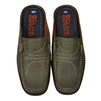 Dép Bít Mũi Nam Da Bò Thật TiTi ĐÔ Cao Cấp GSB2072d