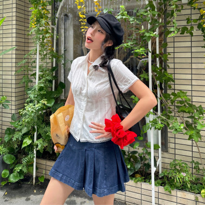 Áo sơ mi nữ ngắn tay trẻ trung tôn dáng có size Kana Miều Est.2013