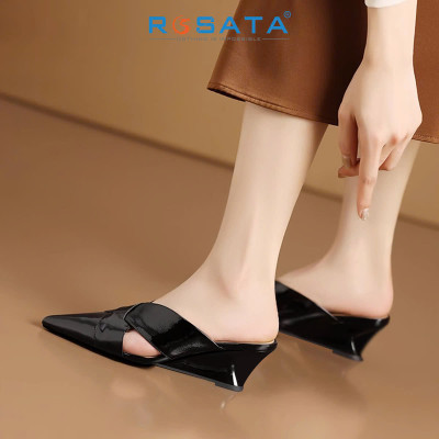 Dép sục cao gót nữ đế xuồng ROSATA RO671 - 5P - Đen - HÀNG VIỆT NAM - BKSTORE