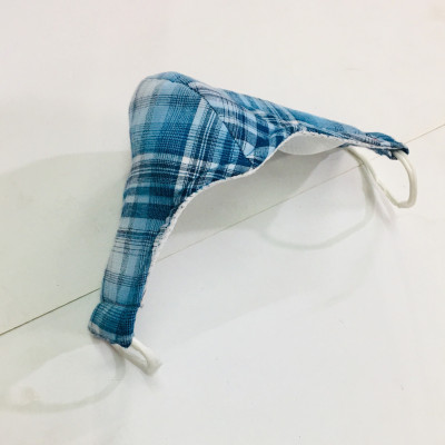 KHẨU TRANG  DÀY VẢI KẺ COTTON COMBO 5 CÁI NHIỀU MÀU