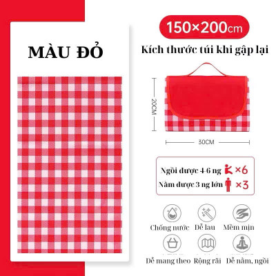 Thảm Bạt Dã Ngoại Chống Thấm Đa Năng, Tiện Lợi Cho Mọi Hoạt Động Ngoài Trời - HÀNG CHÍNH HÃNG MINIIN