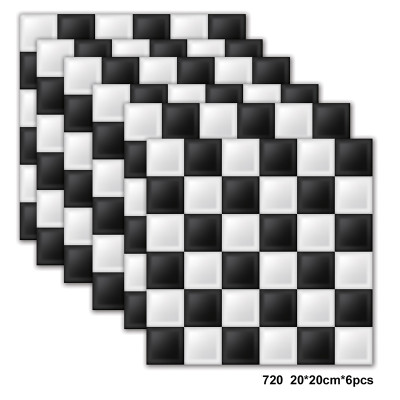 Combo 24 miếng Decal gạch bông 20*20 cm Dán gỗ bàn trang trí tường