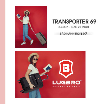 Vali Vải Ký Gửi LUGBRO TRANSPORTER Có Thể Nới Rộng, Có Ngăn Áo Vest Chống Nhăn - Hàng Chính Hãng