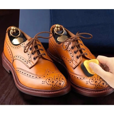 Xi Đánh Bóng Giày Da Làm Bóng Nhanh Đồ Da, Xi Kem Dưỡng Da Có Đầu Mút Hỗ Trợ MÀU NÂU