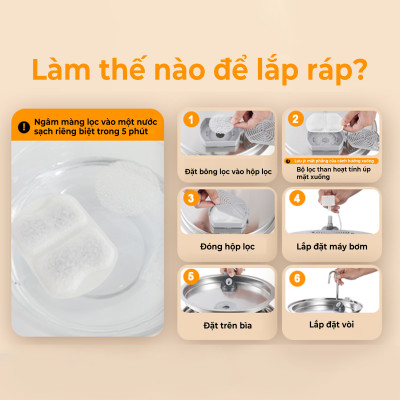 Máy lọc nước tự động Oneisall PWF 002 cho thú cưng uống nước - Hàng chính hãng