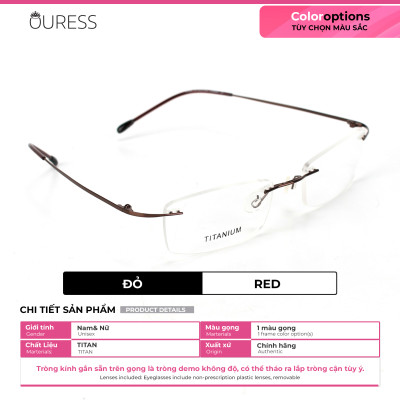 Gọng kính 3022 1382 hợp kim khoan ốc thời trang nam nữ OURESS