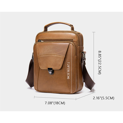 Túi đeo chéo nam Marrant BHM7329 Túi xách tay, da bò nguyên miếng, không bong tróc