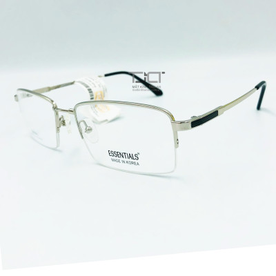 Gọng kính nam, titanium, dẽo, phom chữ nhật thời trang chính hãng Essentials E50006