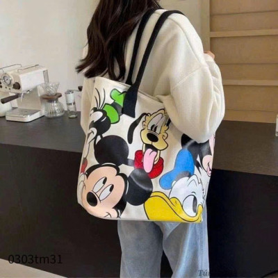 Túi Đeo Vai Hoạt Hình Mickey Thời Trang Đa Năng Dung Tích Lớn - Túi Tote Nữ Lớp Học Sinh Mới - HÀNG CHÍNH HÃNG MINIIN