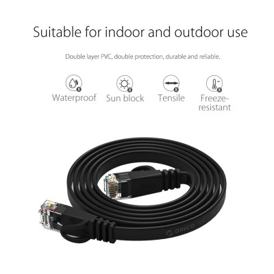 Dây Cáp Mạng Orico PUG-C6B- CAT6 (Đen) Hàng Chính Hãng