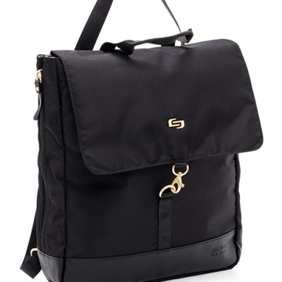 Balo Nữ SOLO Austin Hybrid Tote Ngăn laptop 13.3 inch màu đen phối phụ kiện mạ vàng Mã EXE803 Bảo hành 5 năm chính hãng