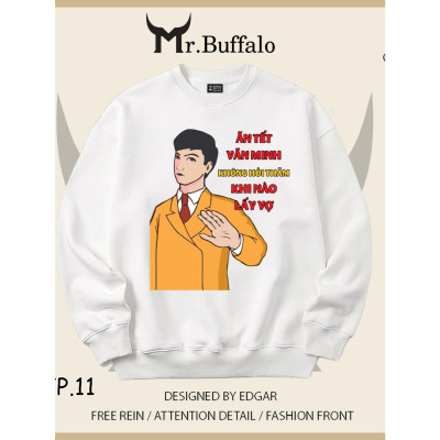 Áo Sweater Ăn Tết Văn Minh size 40kg tới 100kg Mr.Buffalo