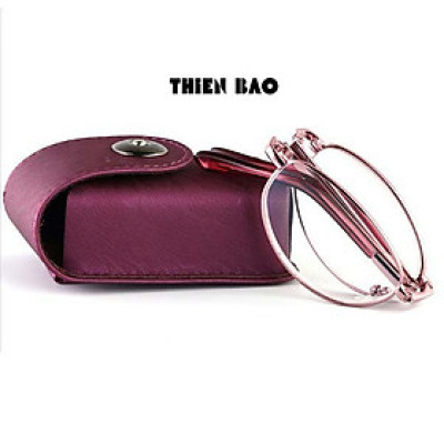 Kính lão thị, kính viễn thị trung niên đọc chữ màu Hồng sang KV8G PINK hàng đẹp tròng Nhật gấp gọn