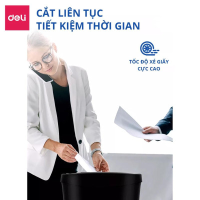 Máy Hủy Tài Liệu Cao Cấp Deli Chính Hãng - Phù Hợp Cho Bảo Mật Giấy Tờ Trong Doanh Nghiệp, Văn Phòng, Nhà Trường - Hàng Chính Hãng - E9947