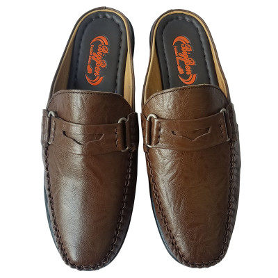 Dép Bít Mũi Nam Da Bò Thật BIGGBEN Cao Cấp SB113