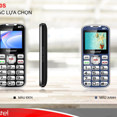 Điện thoại Masstel Fami 60S 4G(LTE) ,Bàn phím lớn, Khung viền kim loại - Hàng chính hãng