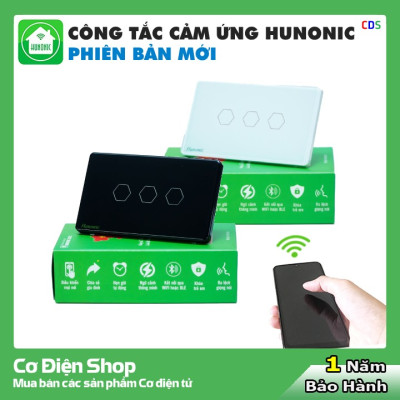 Hàng Chính Hãng - Công Tắc Cảm Ứng Thông Minh Hunonic Datic All New – Điều khiển từ xa bằng điện thoại - Công nghệ 4.0