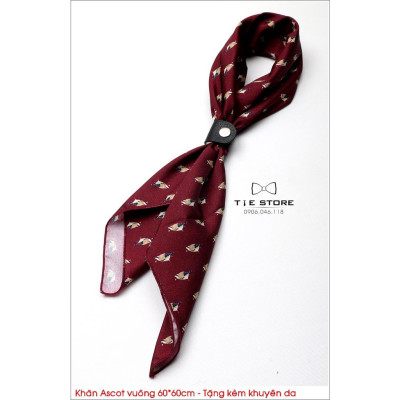 NHIỀU MẪU Khăn Ascot  vuông 60*60cm - Khăn quàng trong áo sơ mi - New Collection