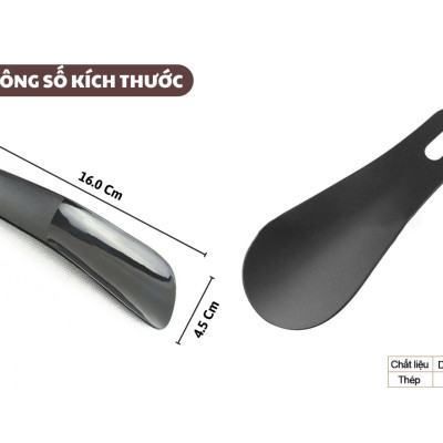 Combo Hai đón gót giầy muồng đen Không Gỉ Duy Trì Hình Dáng Tăng Tuổi Thọ Của Giày Nam Nữ Móc Chìa Khóa MUỖNG XỎ GIÀY