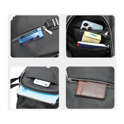 Ba lô nữ da bò đa năng BHM8121 Vừa là balo vừa là túi đeo chéo