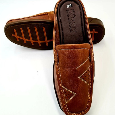 Giày lười nam da bò thật 100% DONAVY thiết kế 02 tam giác bắt mắt thời trang DOGLTG