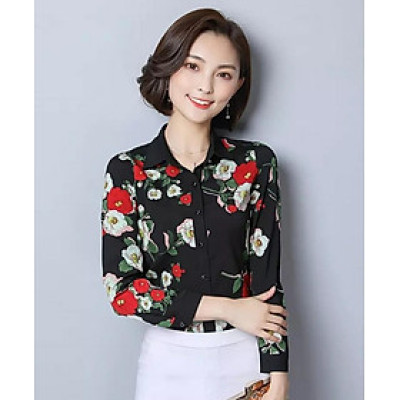 ÁO SƠ MI NỮ HỌA TIẾT HOA VINTAGE dn19111408