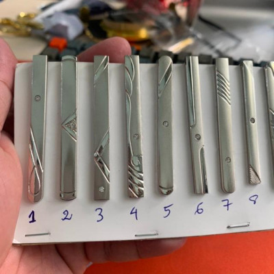 Kẹp cà vạt mạ đính đá dành cho cà vạt nam 8cm GiangPKC