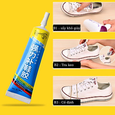 Keo Dán Giày Thể Thao Sêu Dính Dùng Nhiệt Trong Suốt Không Tổn Thương Da, Keo Dính Giày Đa Năng Siêu Bền Chống Nước Tốt Xanh