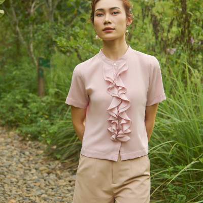 Áo Viền Bèo Phấn TOP211 thời trang thiết kế Hity