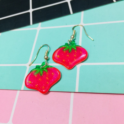 Khuyên tai hình hoa quả cute nhiều mẫu ngẫu nhiên 