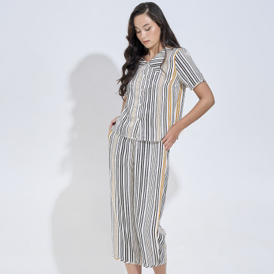 Bộ Đồ Satin Lửng Nữ Vincy Thoáng Mát BLS030S21